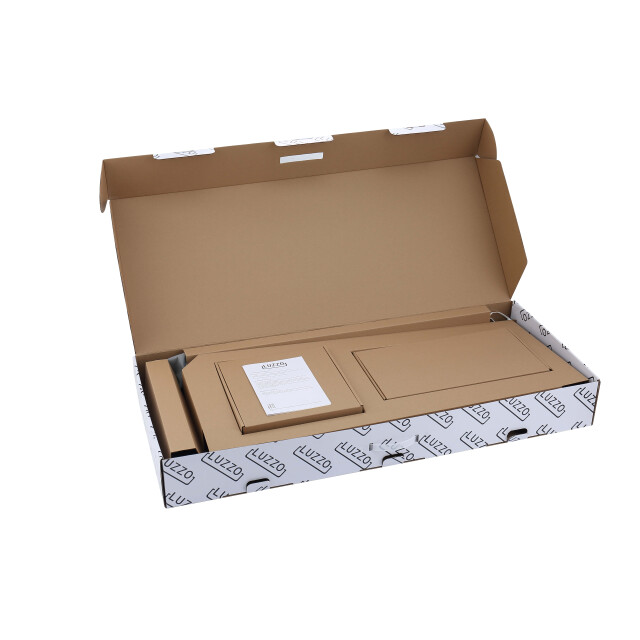 Luzzo ® varese brushed brass regendouche thermostaat met planchet 3047847 large