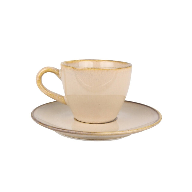 Bonna Espresso kopjes & schotel sand hygge porselein set van 6 3069989 large