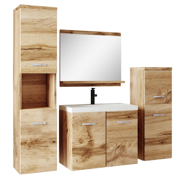 Badplaats Badkamermeubel set malo 60 x 35 cm - badmeubel met spiegel en 3181409 large