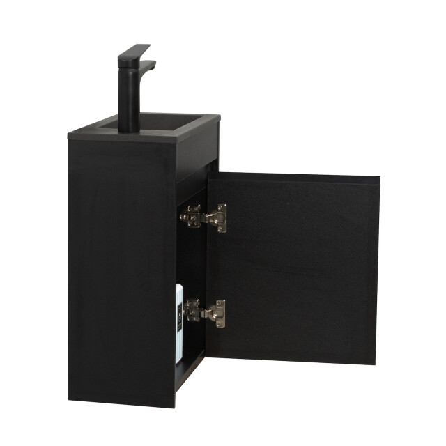 Badplaats Toiletmeubel sinta 40 x 22 cm zwart fonteinmeubel met zwarte 3181186 large