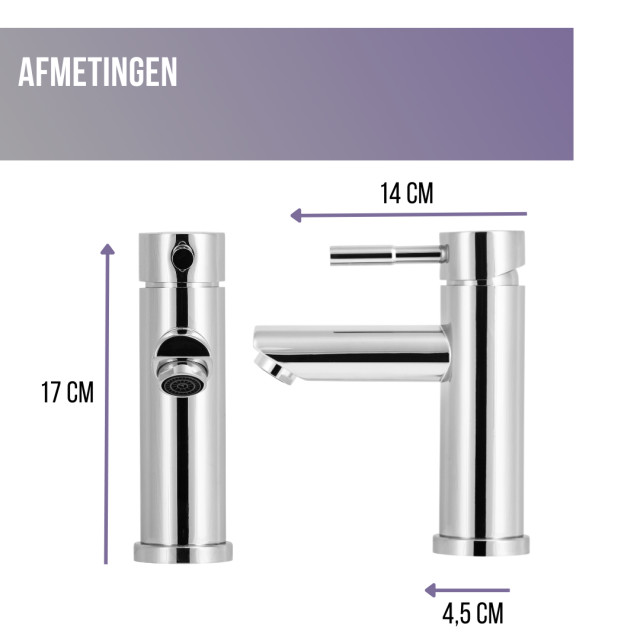 Luzzo ® como chroom rvs wastafelkraan laag - 3047852 large