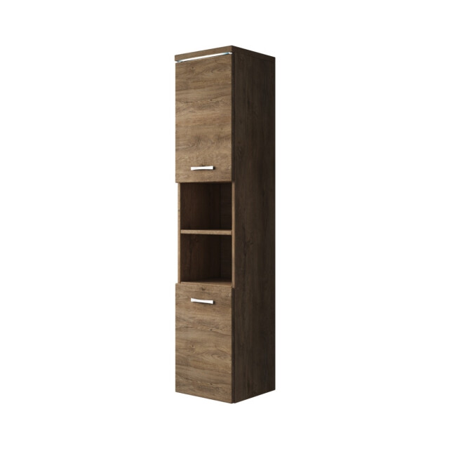 Badplaats Badkamerkast paso 35 x 35 x 160 cm bruin eiken hangende kolomkast 3181282 large