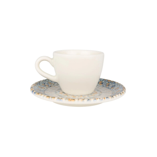 Bonna Espresso kopjes & schotel luca mosaic porselein set van 6 3070005 large