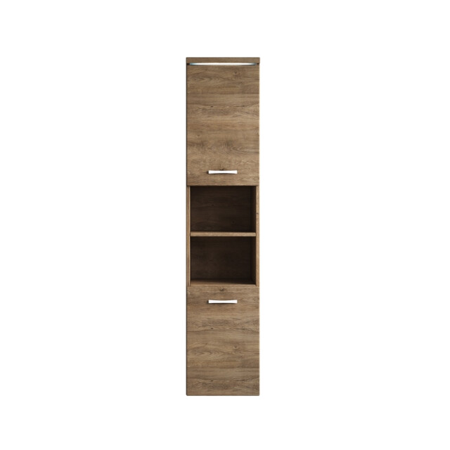 Badplaats Badkamerkast paso 35 x 35 x 160 cm bruin eiken hangende kolomkast 3181282 large