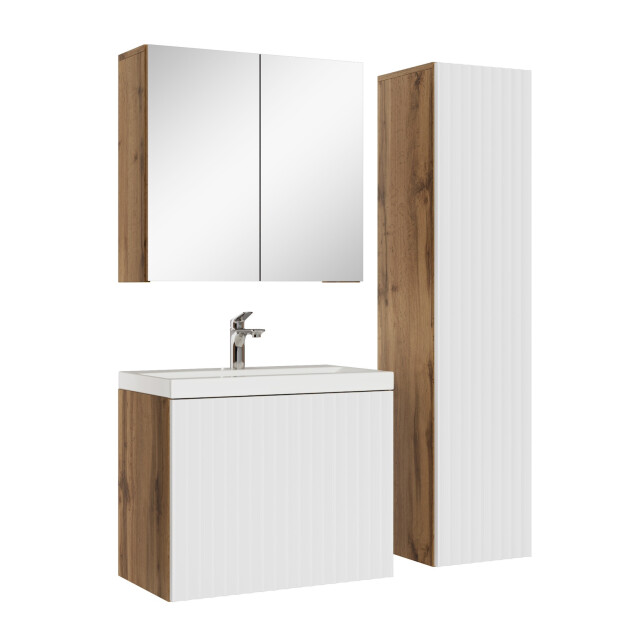 Badplaats Badkamermeubel set malta 60 x 35 cm met wit badmeubel met 3180942 large