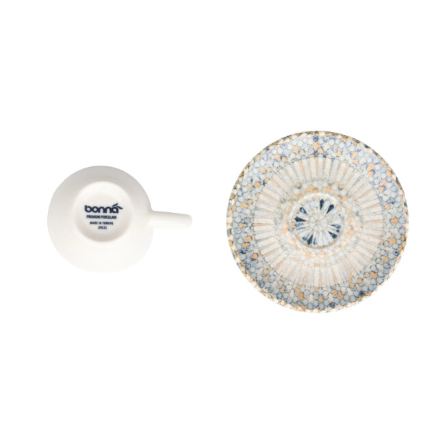 Bonna Espresso kopjes & schotel luca mosaic porselein set van 6 3070005 large
