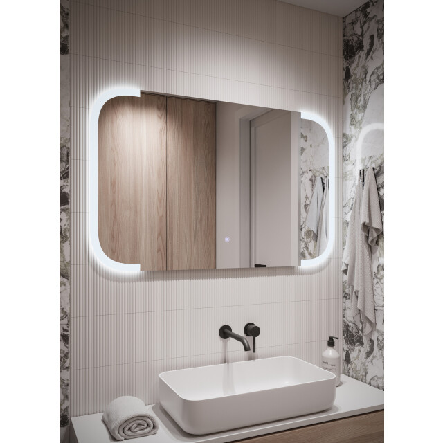 Badplaats Badkamerspiegel franca led 100 x 60 cm led verlichting badkamer 3180904 large