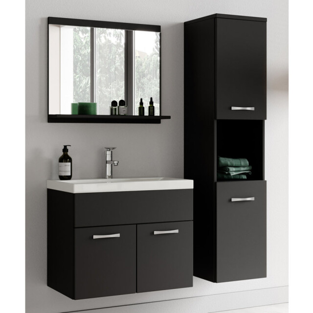 Badplaats Badkamermeubel montreal set 01 60 x 35 cm zwart mat badmeubel met 3181160 large
