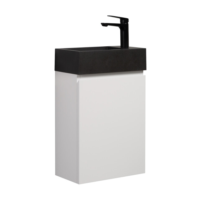 Badplaats Toiletmeubel angela 40 x 22 cm mat fonteinmeubel met zwarte 3181209 large