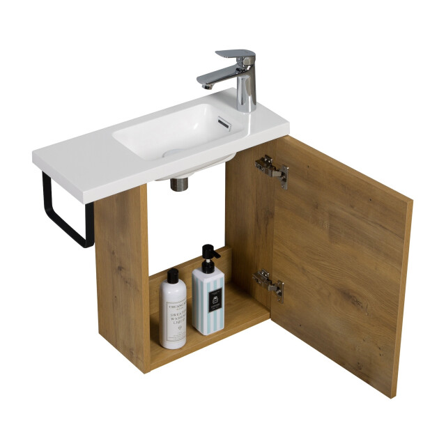 Badplaats Toiletmeubel neves 55 x 22 cm - fonteinmeubel met wastafel 3181011 large