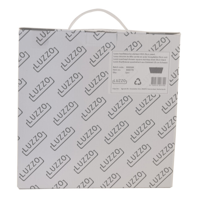 Luzzo ® regendouchekop extra platte hoofddouche vierkant rvs Ø25 cm douchekop 3047888 large