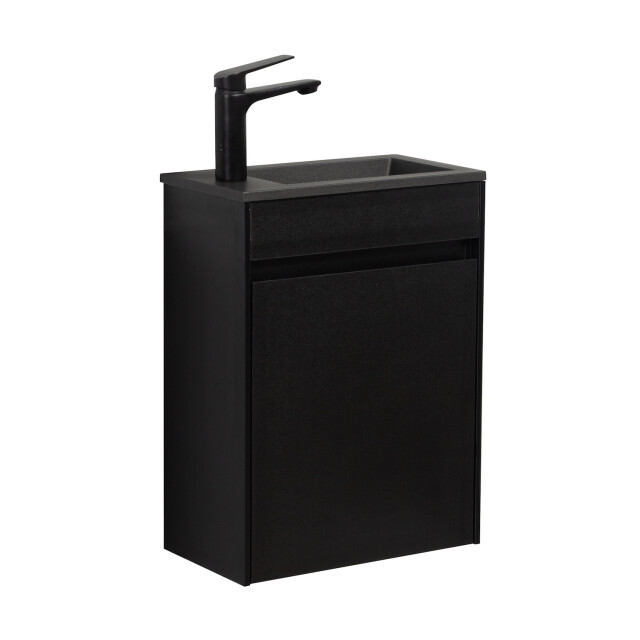 Badplaats Toiletmeubel sinta 40 x 22 cm zwart fonteinmeubel met zwarte 3181186 large