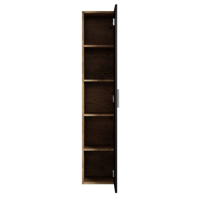 Badplaats Badkamerkast pluto 30 x 30 x 150 cm kastanje eiken met zwart - 3181128 large