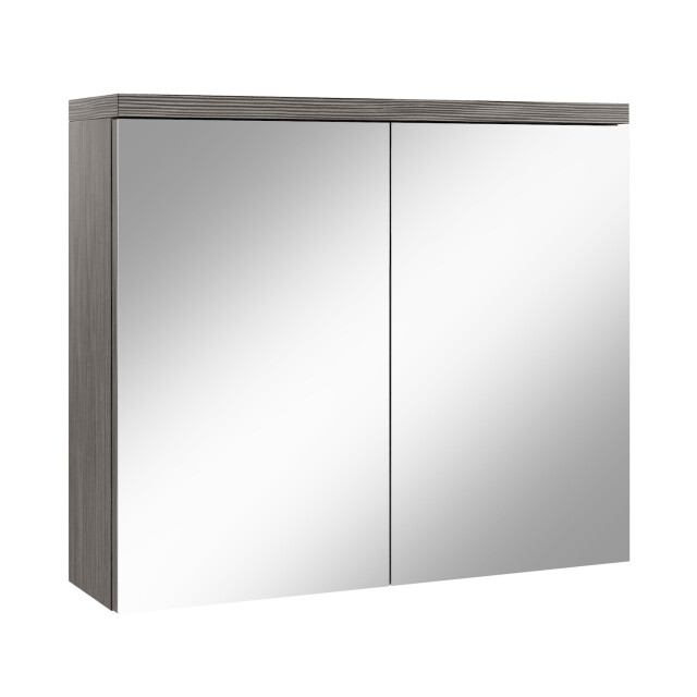 Badplaats Spiegelkast toledo 80 x 20 x 60 cm grijs eiken badkamerkast 3180987 large