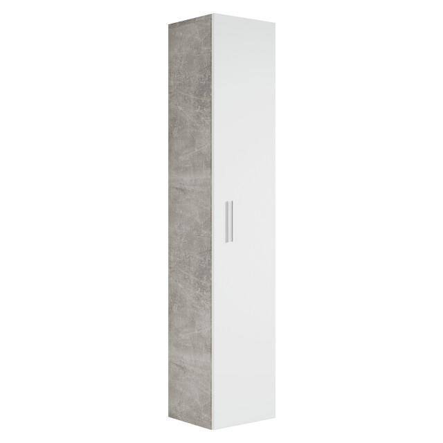 Badplaats Badkamerkast pluto 30 x 30 x 150 cm beton met wit hangende 3181421 large