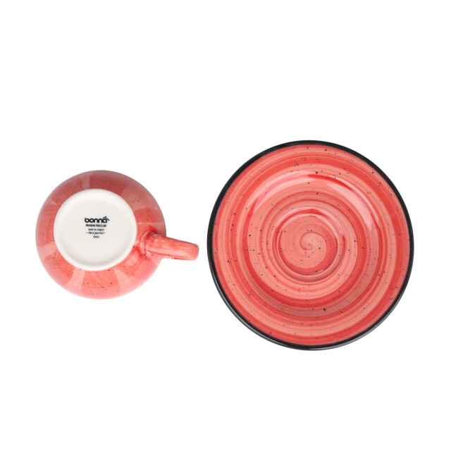 Bonna Koffie kopjes & schotel aura passion porselein set van 6 3069985 large