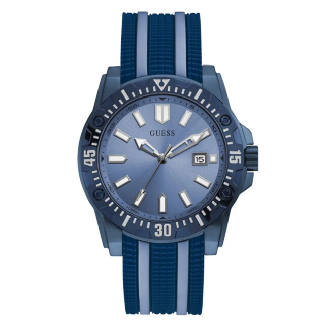 Guess Siliconen horloge voor stijl en functie Guess Blauwe Siliconen Horloge Voor Stijl en Functie large