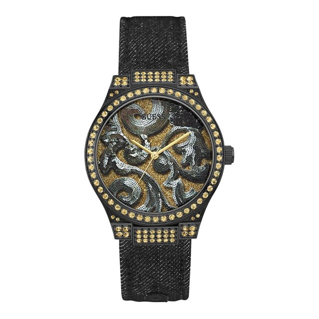 Guess Textielhorloge stijlvol en functioneel 50mm Guess Zwarte Textielhorloge Stijlvol en Functioneel 50MM large