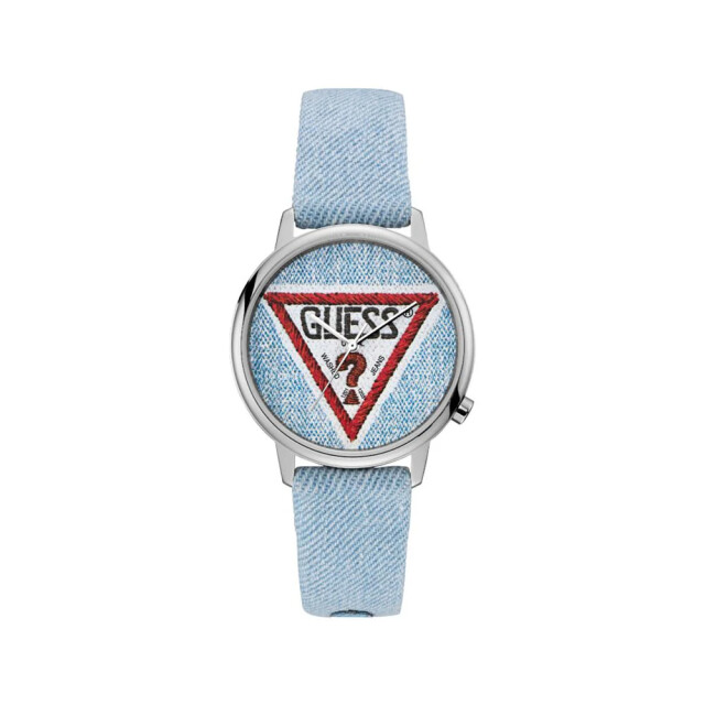 Guess Textiel horloge voor stijlvolle draagervaring Guess Blauwe Textiel Horloge Voor Stijlvolle Draagervaring large