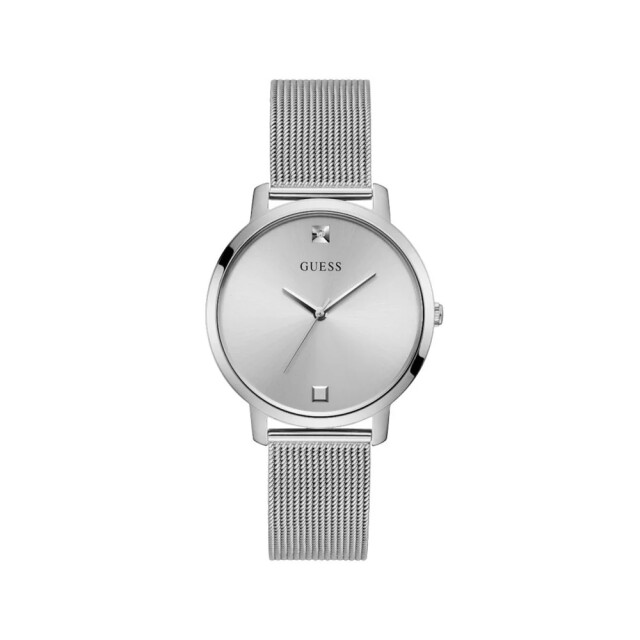 Guess Rvs horloge voor stijlvolle gelegenheden Guess Zilveren RVS Horloge Voor Stijlvolle Gelegenheden large