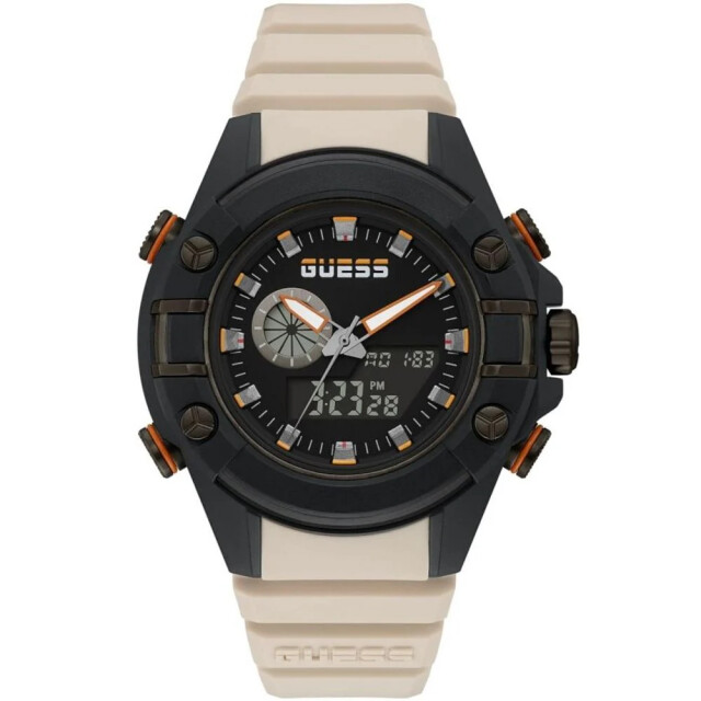 Guess Beige hars horloge voor stijlvolle accessoires Guess Beige Hars Horloge Voor Stijlvolle Accessoires large
