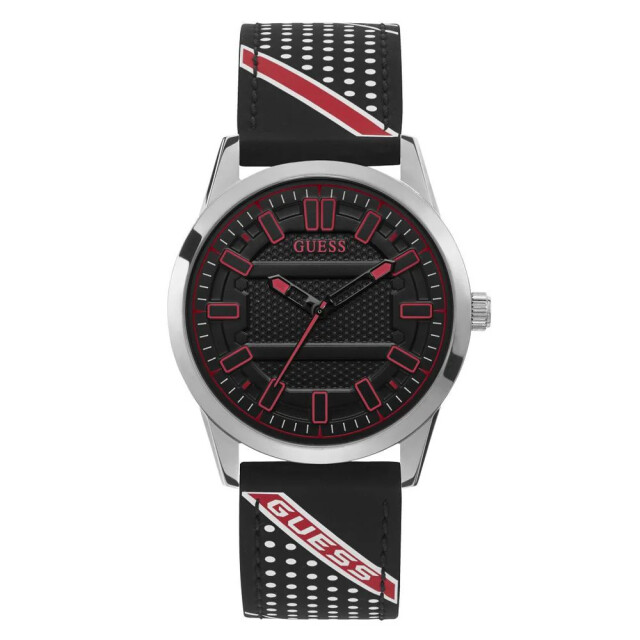Guess Siliconen horloge voor stijlvolle dagen Guess Zwart Siliconen Horloge Voor Stijlvolle Dagen large