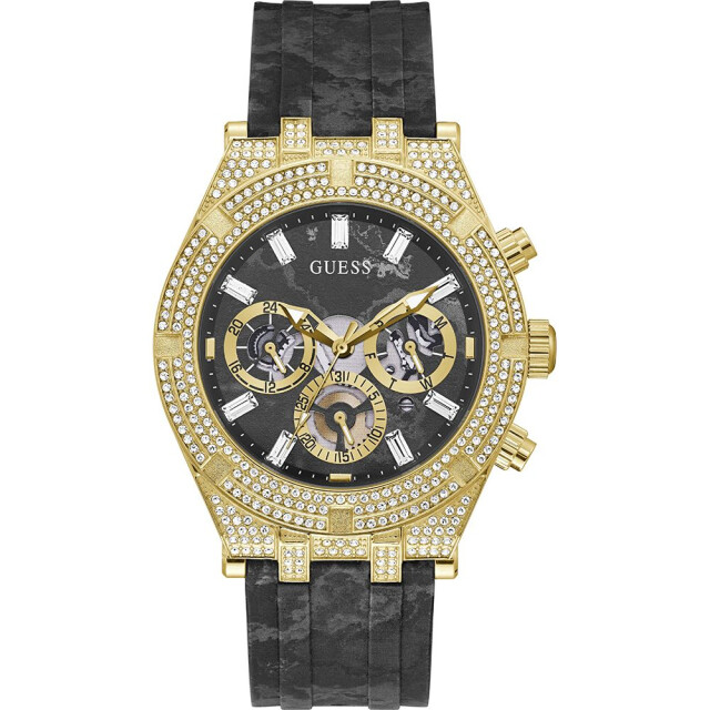 Guess Siliconen horloge voor stijlvolle look Guess Zwart Siliconen Horloge voor Stijlvolle Look large