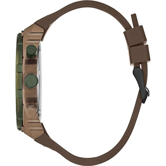 Guess Siliconen horloge voor stijlvolle look Guess Bruine Siliconen Horloge Voor Stijlvolle Look large