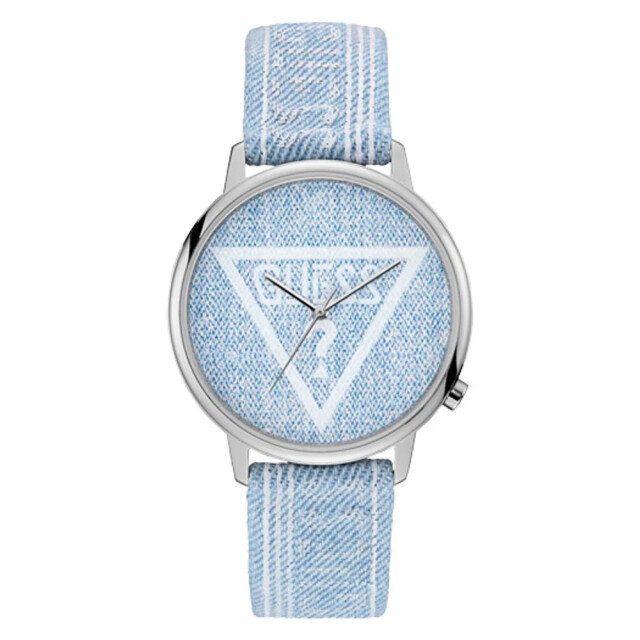 Guess Leren horloge stijlvol en tijdloos accessoire Guess Blauwe Leren Horloge - Stijlvol en Tijdloos Accessoire large