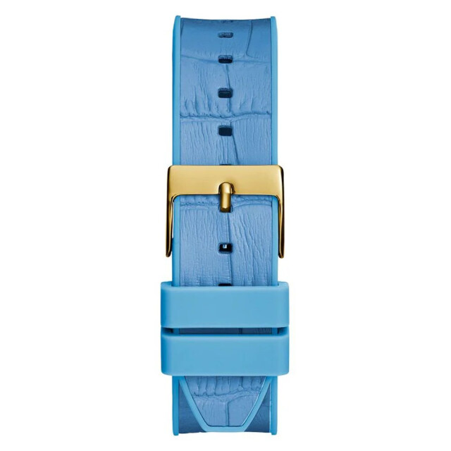 Guess Siliconen horloge voor stijlvolle gelegenheden Guess Blauwe Siliconen Horloge Voor Stijlvolle Gelegenheden large