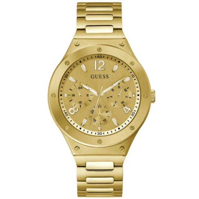 Guess Rvs horloge voor stijlvolle gelegenheden Guess Gouden RVS Horloge Voor Stijlvolle Gelegenheden large