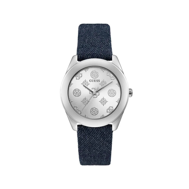 Guess Leren horloge voor elegante stijl Guess Blauw Leren Horloge Voor Elegante Stijl large