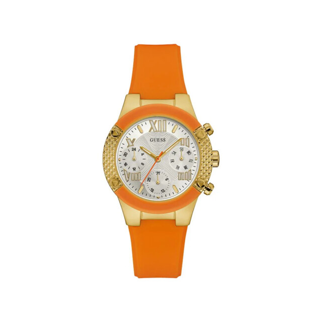 Guess Siliconen horloge voor stijlvolle gelegenheden Guess Oranje Siliconen Horloge Voor Stijlvolle Gelegenheden large