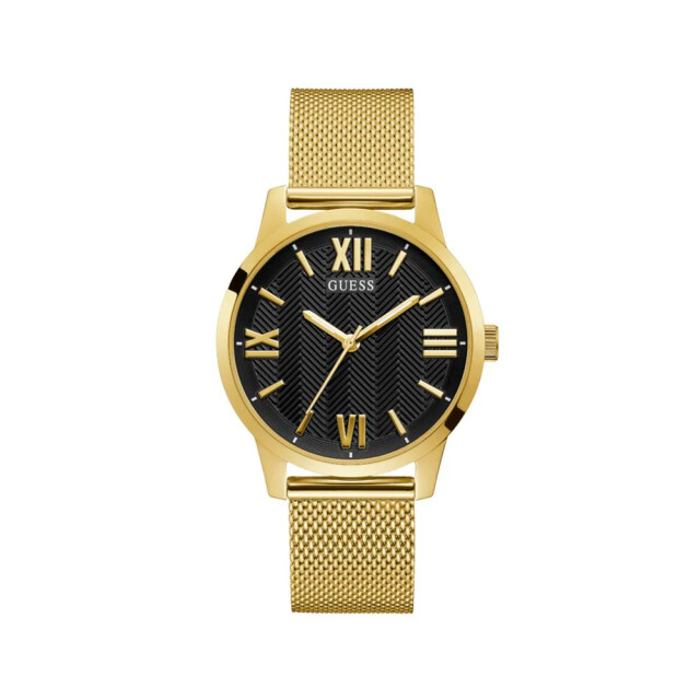 Guess Roestvrij stalen horloge voor stijlvolle mannen Guess Gouden Roestvrij Stalen Horloge voor Stijlvolle Mannen large