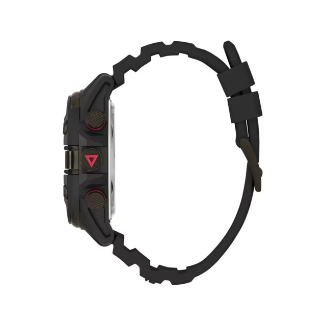 Guess Hars horloge voor stijlvolle mannen Guess Zwarte Hars Horloge voor Stijlvolle Mannen large