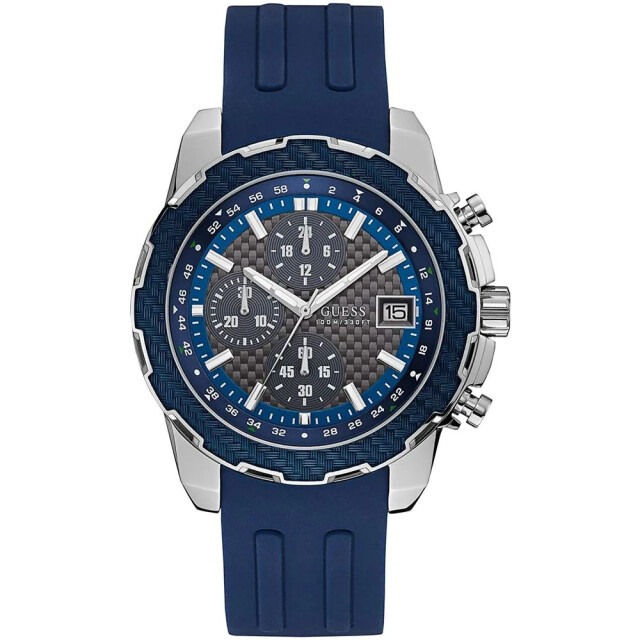 Guess Rubber horloge voor stijl en functionaliteit Guess Blauwe Rubber Horloge voor Stijl en Functionaliteit large