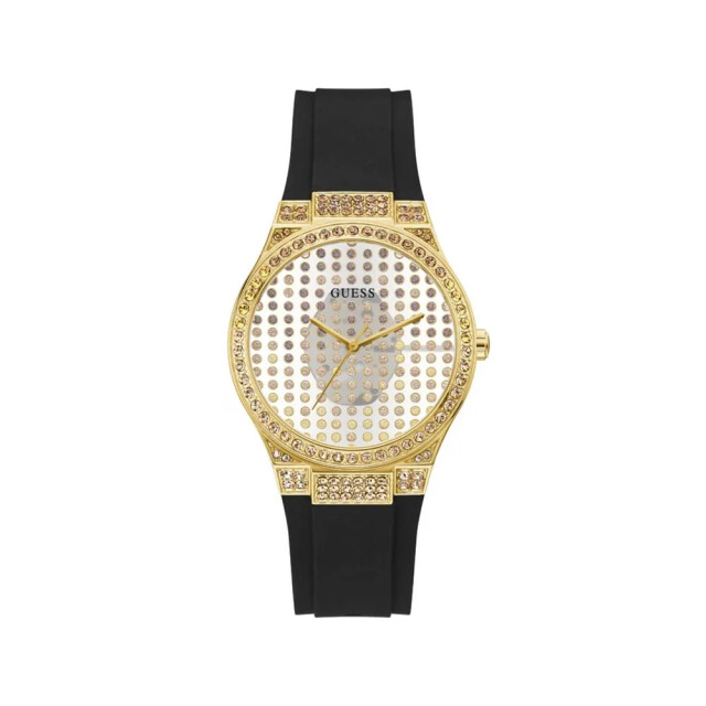 Guess Siliconen horloge voor stijlvolle uitspraken Guess Zwart Siliconen Horloge Voor Stijlvolle Uitspraken large