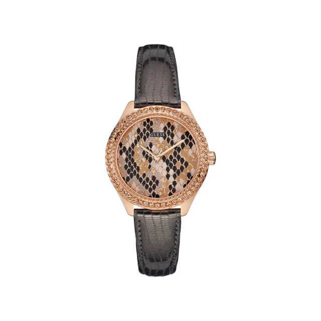 Guess Leren horloge voor elegante stijl en functionaliteit Guess Grijs Leren Horloge voor Elegante Stijl en Functionaliteit large