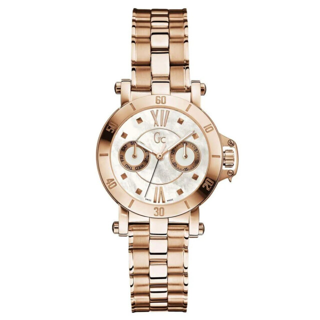 Guess Roze stalen horloge voor dames Guess Roze Gouden Stalen Horloge Voor Dames large