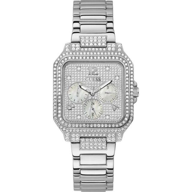 Guess Rvs horloge voor elegante stijl Guess Grijze RVS Horloge Voor Elegante Stijl large