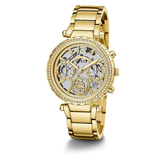 Guess Rvs horloge voor stijlvolle mannen vrouwen Guess Gouden RVS Horloge Voor Stijlvolle Mannen Vrouwen large