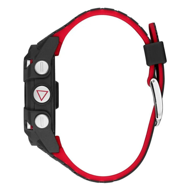 Guess Hars horloge voor stijlvolle functionaliteit Guess Zwarte Hars Horloge Voor Stijlvolle Functionaliteit large