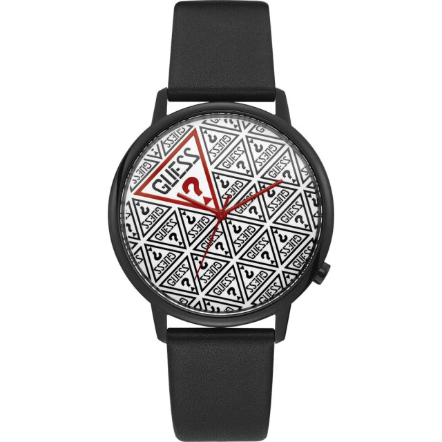 Guess Leren horloge voor stijlvolle dames Guess Zwart Leren Horloge voor Stijlvolle Dames large