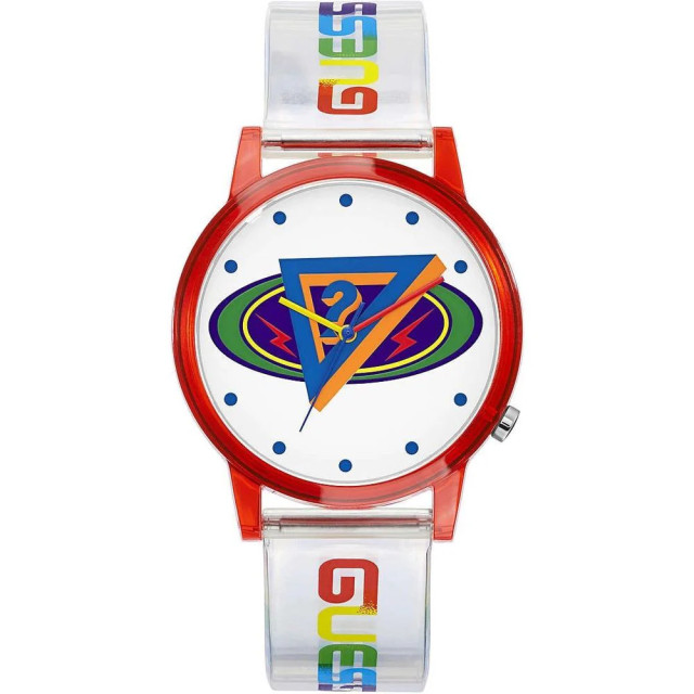 Guess Transparante hars horloge elegant en modern design Guess Transparante Hars Horloge Elegant en Modern Design large