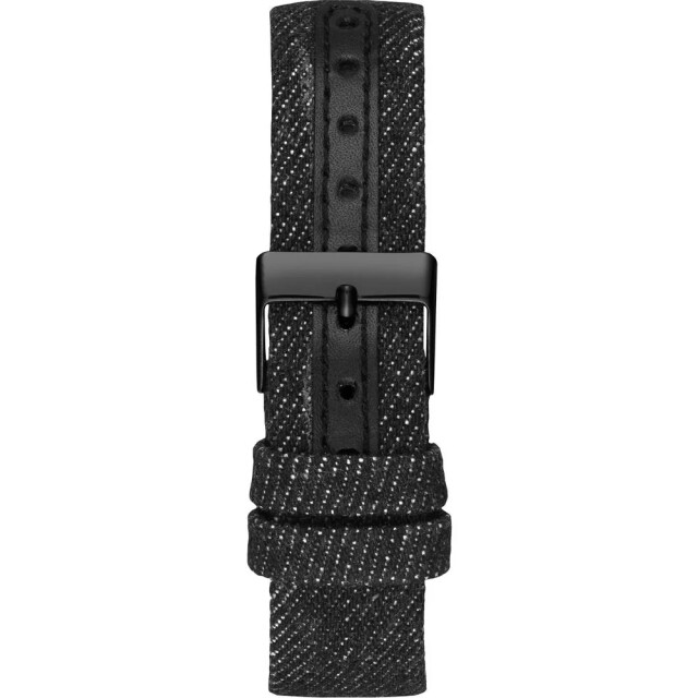 Guess Textiel horloge voor stijlvolle gelegenheden Guess Zwarte Textiel Horloge Voor Stijlvolle Gelegenheden large