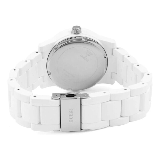 Guess Te rubber horloge voor stijlvolle gelegenheden Guess Witte Rubber Horloge Voor Stijlvolle Gelegenheden large