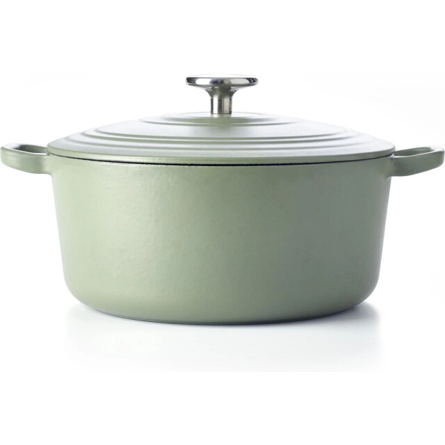 BK Cookware Bk bourgogne braadpan olive green 24 cm gietijzer H6081.524 large