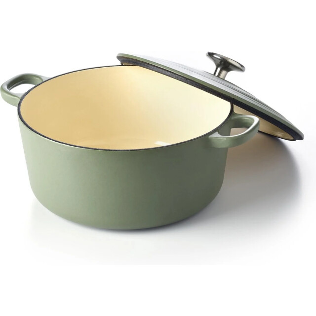 BK Cookware Bk bourgogne braadpan olive green 24 cm gietijzer H6081.524 large