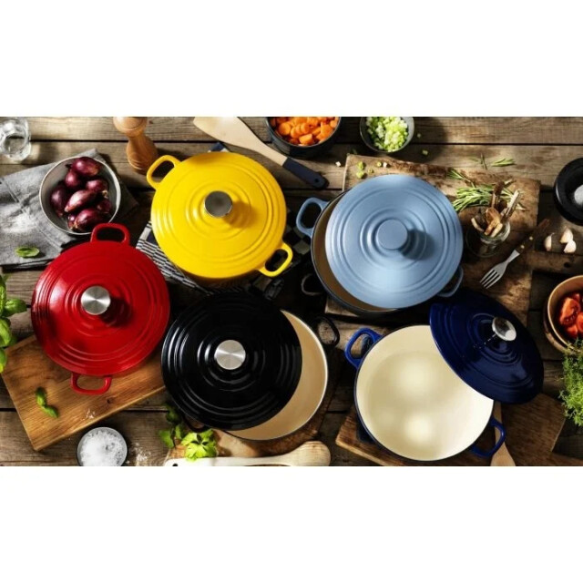 BK Cookware Bk bourgogne braadpan sunny yellow 24 cm gietijzer H6075.524 large