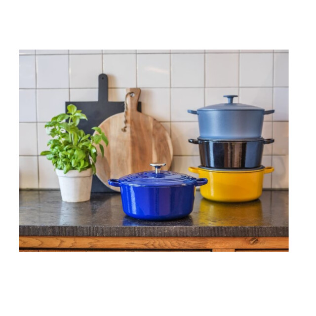 BK Cookware Bk bourgogne braadpan royal blue 24 cm gietijzer H6074.524 large